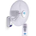 18 inch 3 Speed Oscillating Wall Fan with Remote Control and Timer