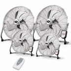 Floor Standing Air Circulator Fans Chrome Metal 3 Speed 12 to 20 inch