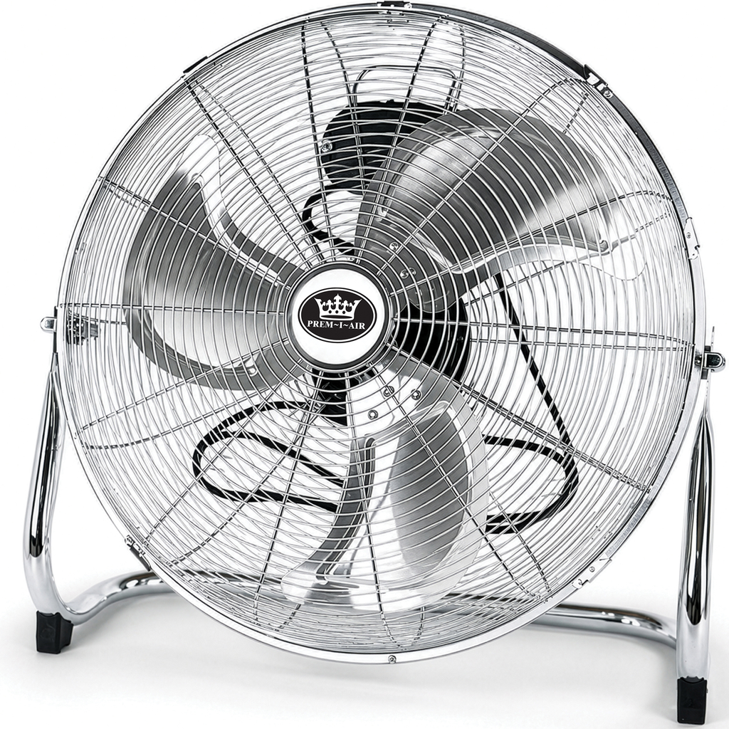 18" Chrome High Velocity Industrial 3 Speed Floor Fan Cooling