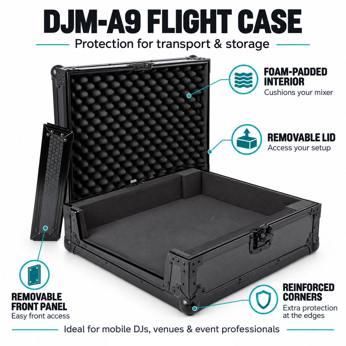 AlphaTheta Pioneer Flight Case Designed to House The DJM-A9 Mixer System
