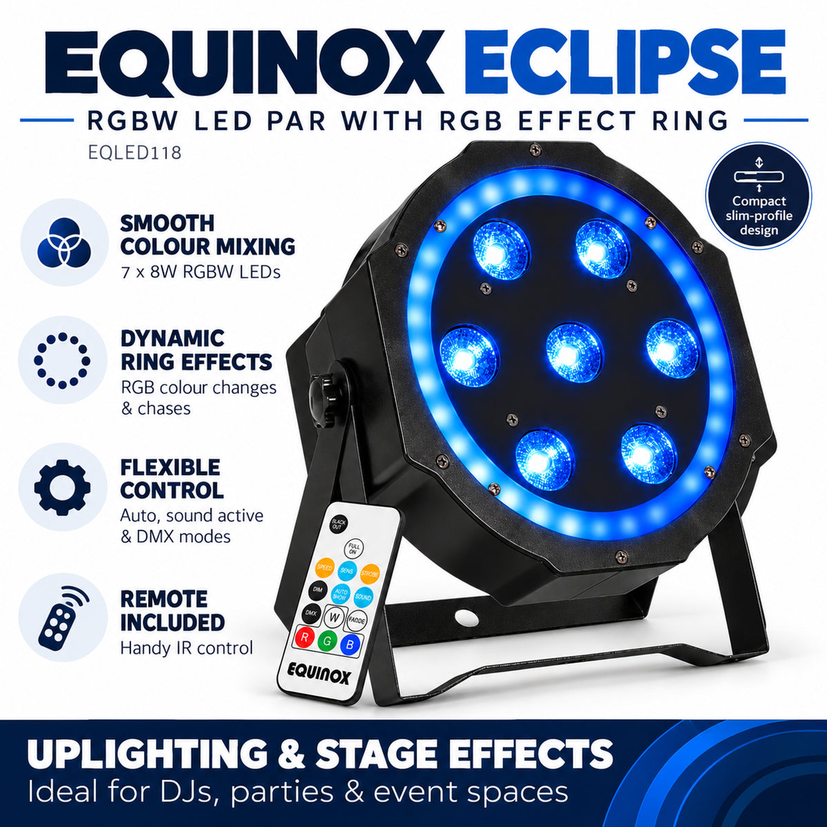 Eclipse Par Quad Colour LED RGBW SMD Flood Light