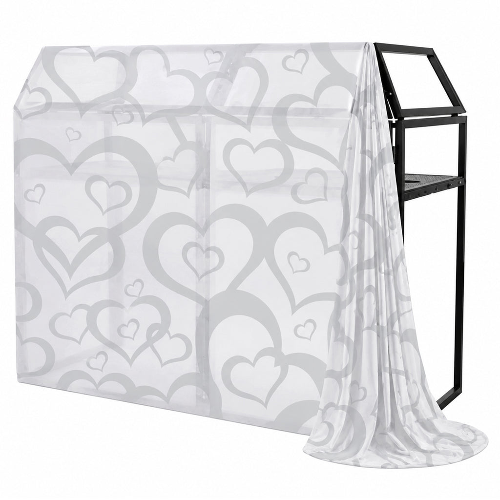 DJ Booth Graphic Style Heart Design Lycra