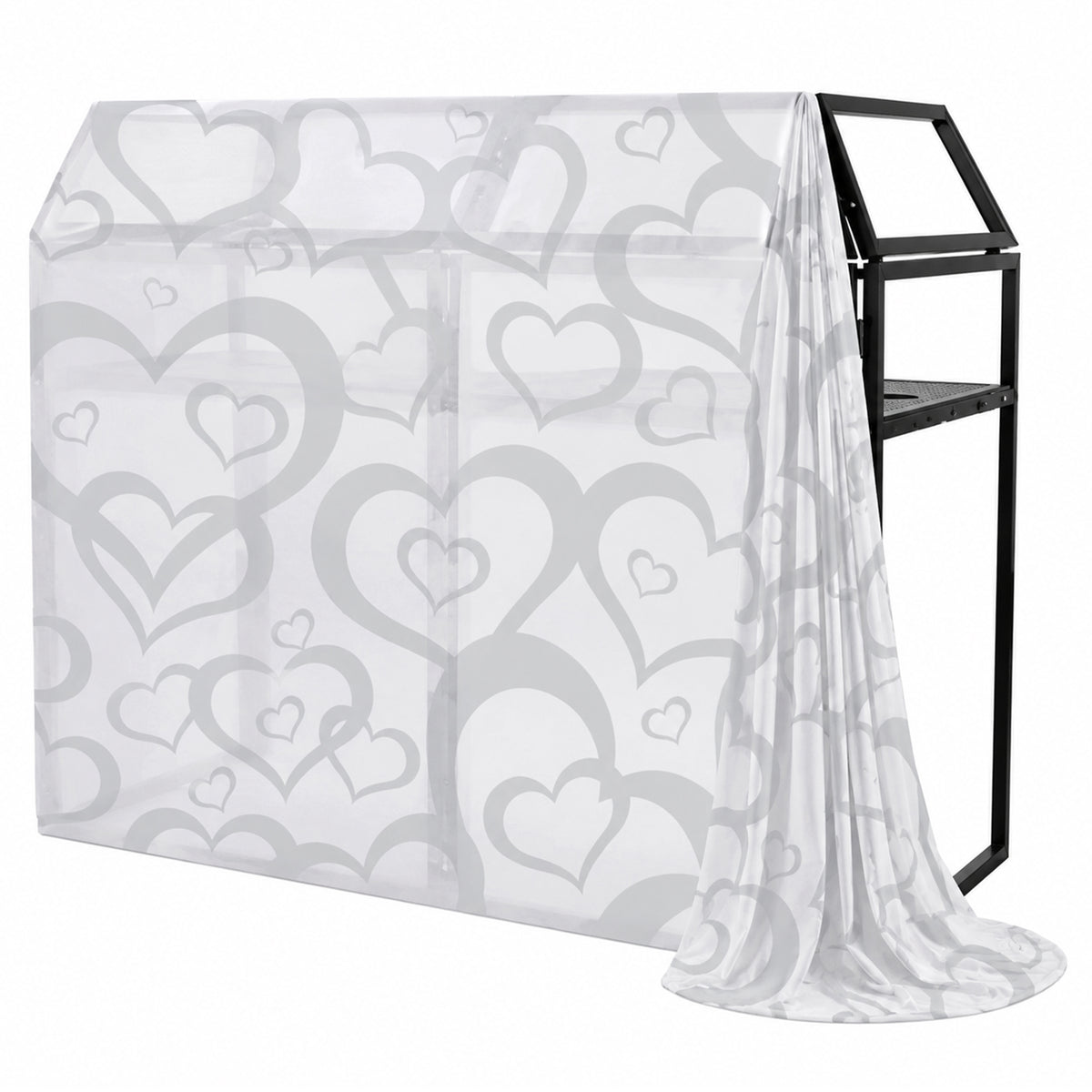 DJ Booth Graphic Style Heart Design Lycra