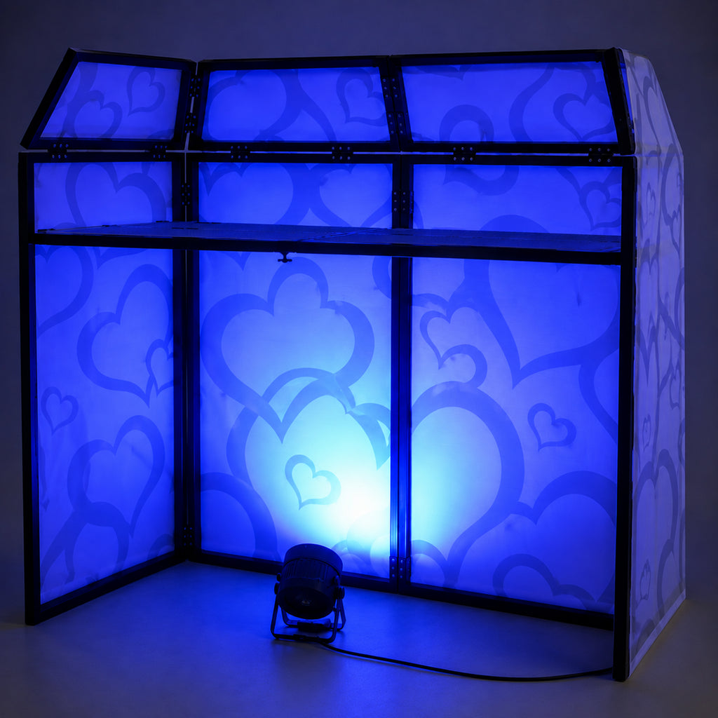 DJ Booth Graphic Style Heart Design Lycra