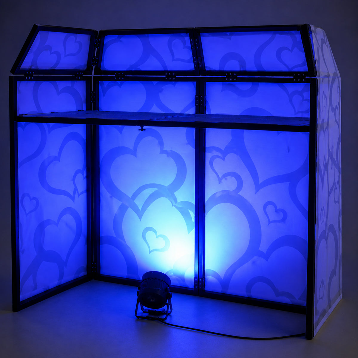 DJ Booth Graphic Style Heart Design Lycra