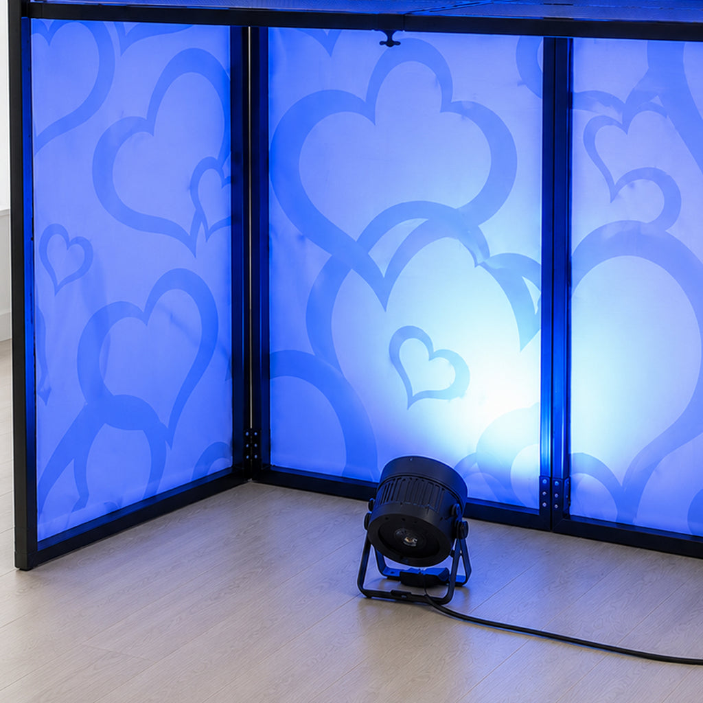 DJ Booth Graphic Style Heart Design Lycra