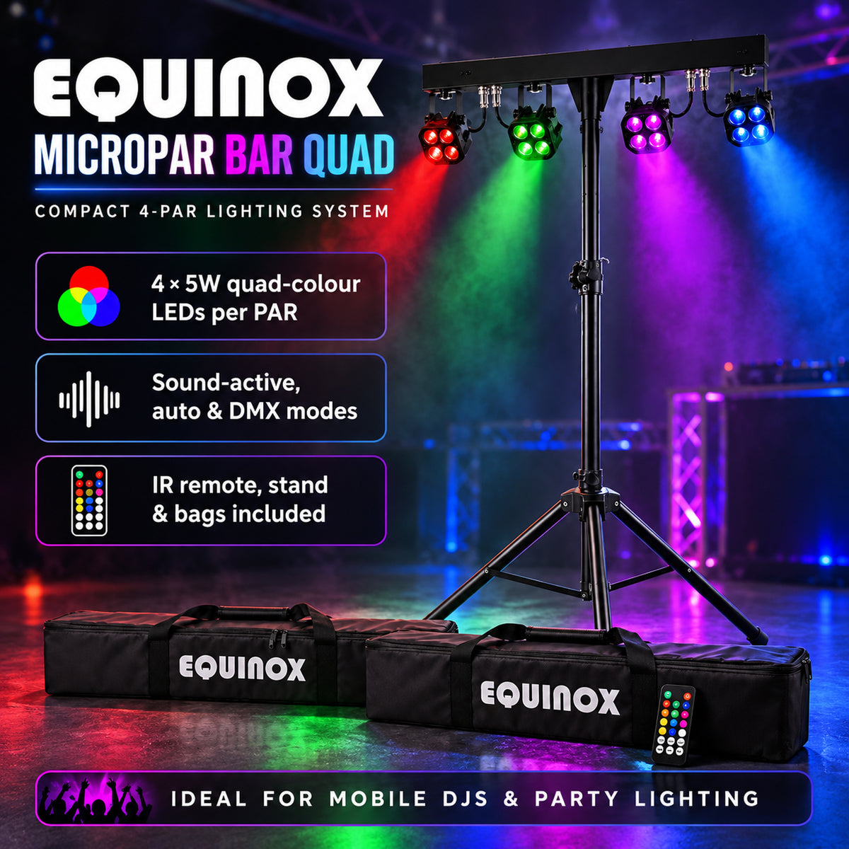 MicroPar Bar Quad System Stage Wash Lighting