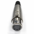 5 Pin XLR Female Socket with Solder Terminals & Cable Protector
