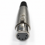 Twin Pack 5 Pin XLR Male Chassis Sockets and Famale Plugs