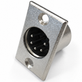 5 Pin XLR Male Chassis Plug with Solder Terminals