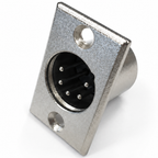 Twin Pack 5 Pin XLR Male Chassis Sockets and Famale Plugs