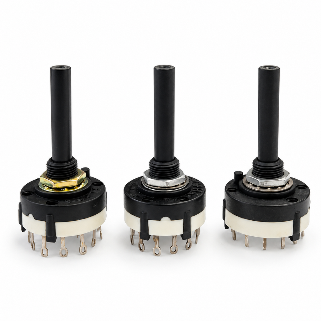 Enclosed Rotary Selector Switch 4-Way 6-Way or 12-Way Make Before Break