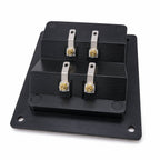 Speaker Terminal 4 x 4mm  Pole Binding Post Recessed Mount Plate
