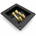Speaker Terminal 4 x 4mm  Pole Binding Post Recessed Mount Plate