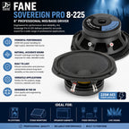 Replacement 8" Speaker Driver Sovereign Pro 8-225 225W