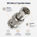 F-Type Male and Female Adapters to BNC RF Coaxial Coupler Splitter
