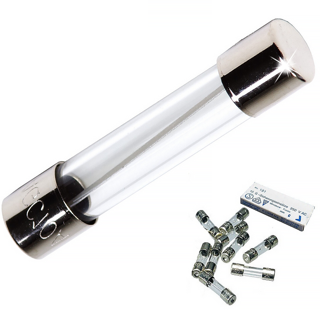 Quick Blow Glass Fuses 5mm x 20mm Packed in 10's - Fast Blow Fuse