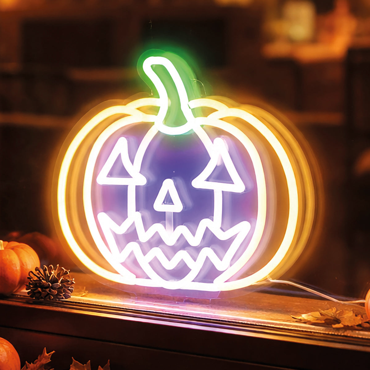 Halloween Neon Light Silhouette USB Decor Pumpkin Ghost Skull