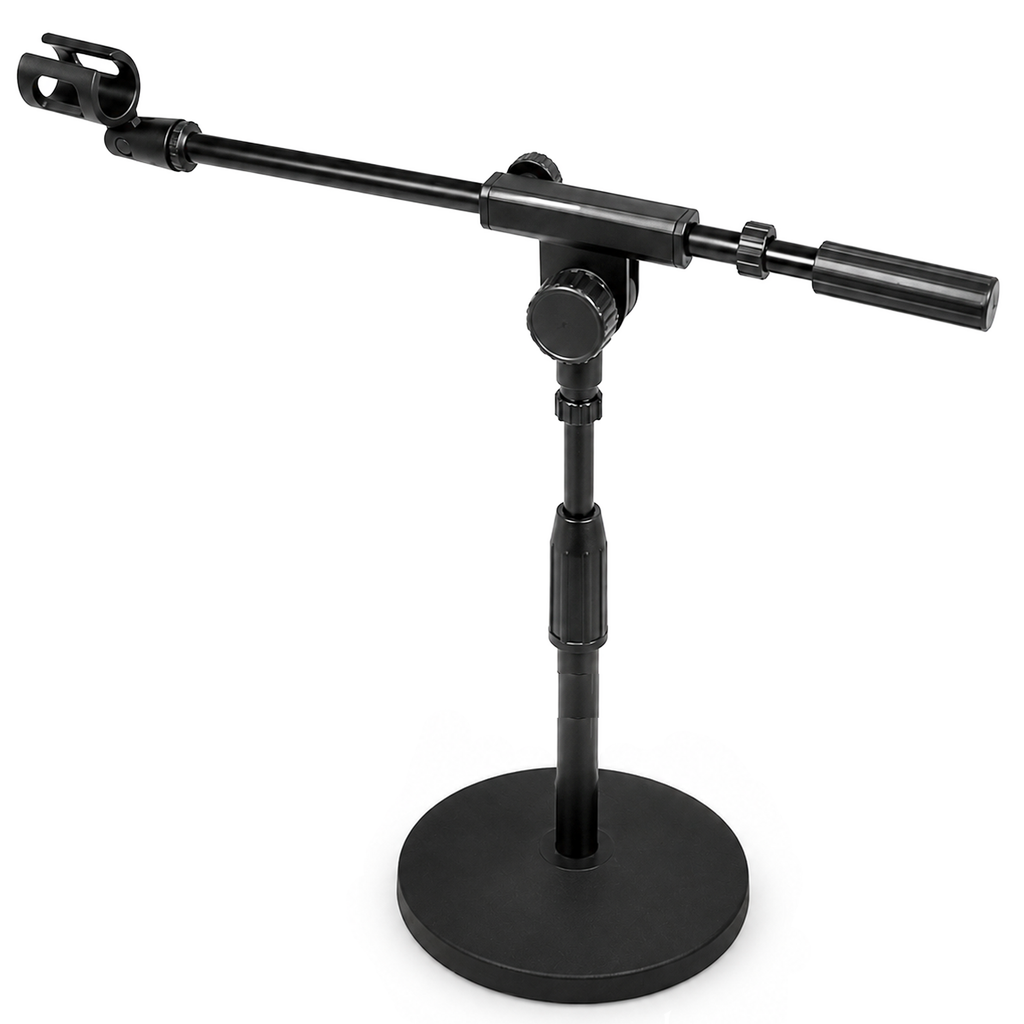 Tabletop Heavy Base Desk Microphone Stand Adjustable Height and Angle