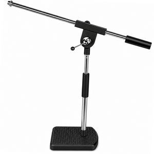 Tabletop Heavy Base Desk Microphone Stand Adjustable Height and Angle
