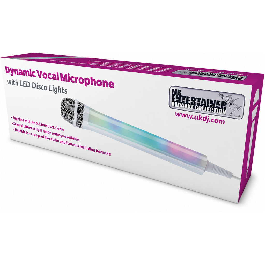 Dynamic Vocal Microphone LED Light Up Shaft