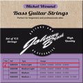 Set of 4 or 5 High Quality Nickel Wound Bass Guitar Strings