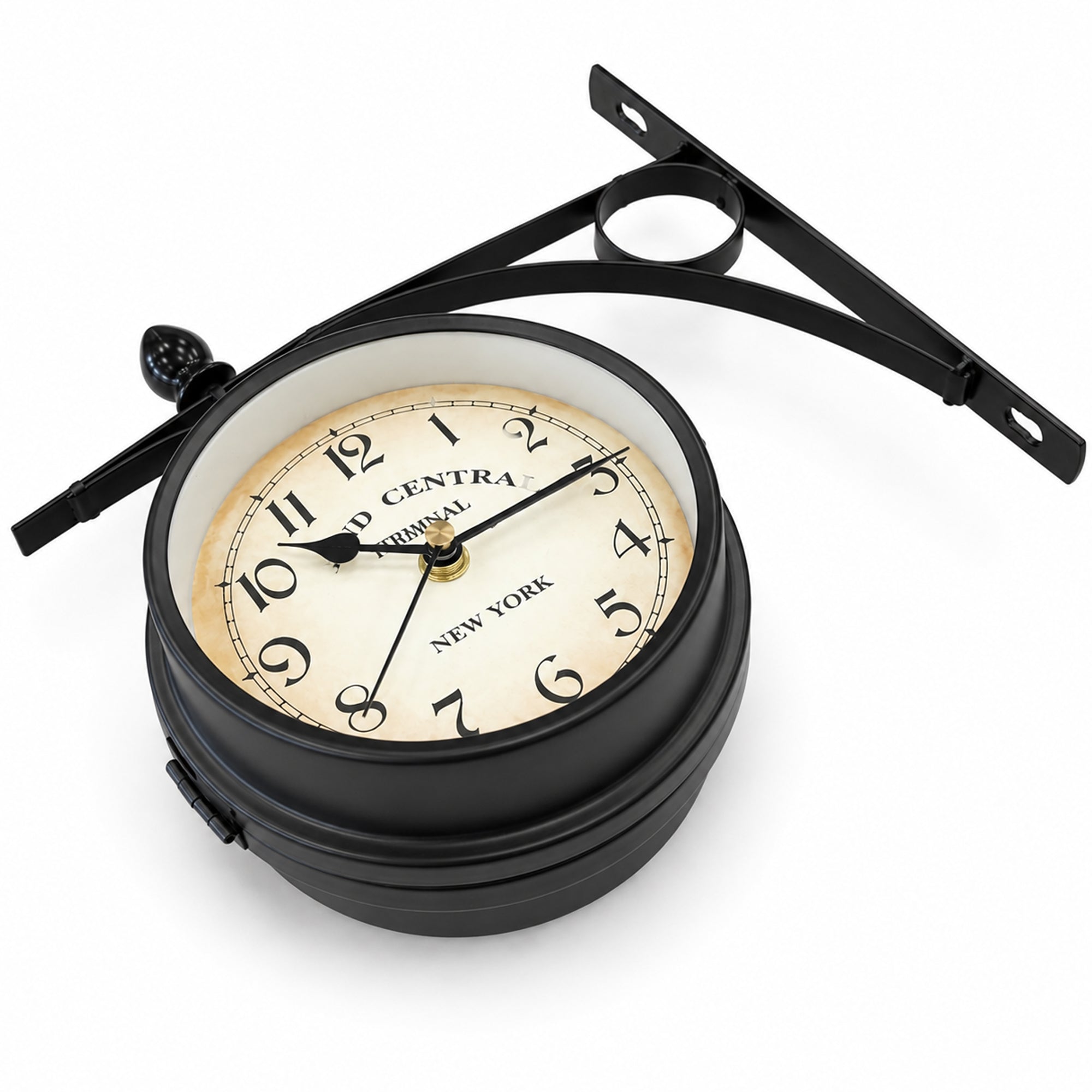 Double Sided Outdoor Station Clock 12cm New York Grand Central Style