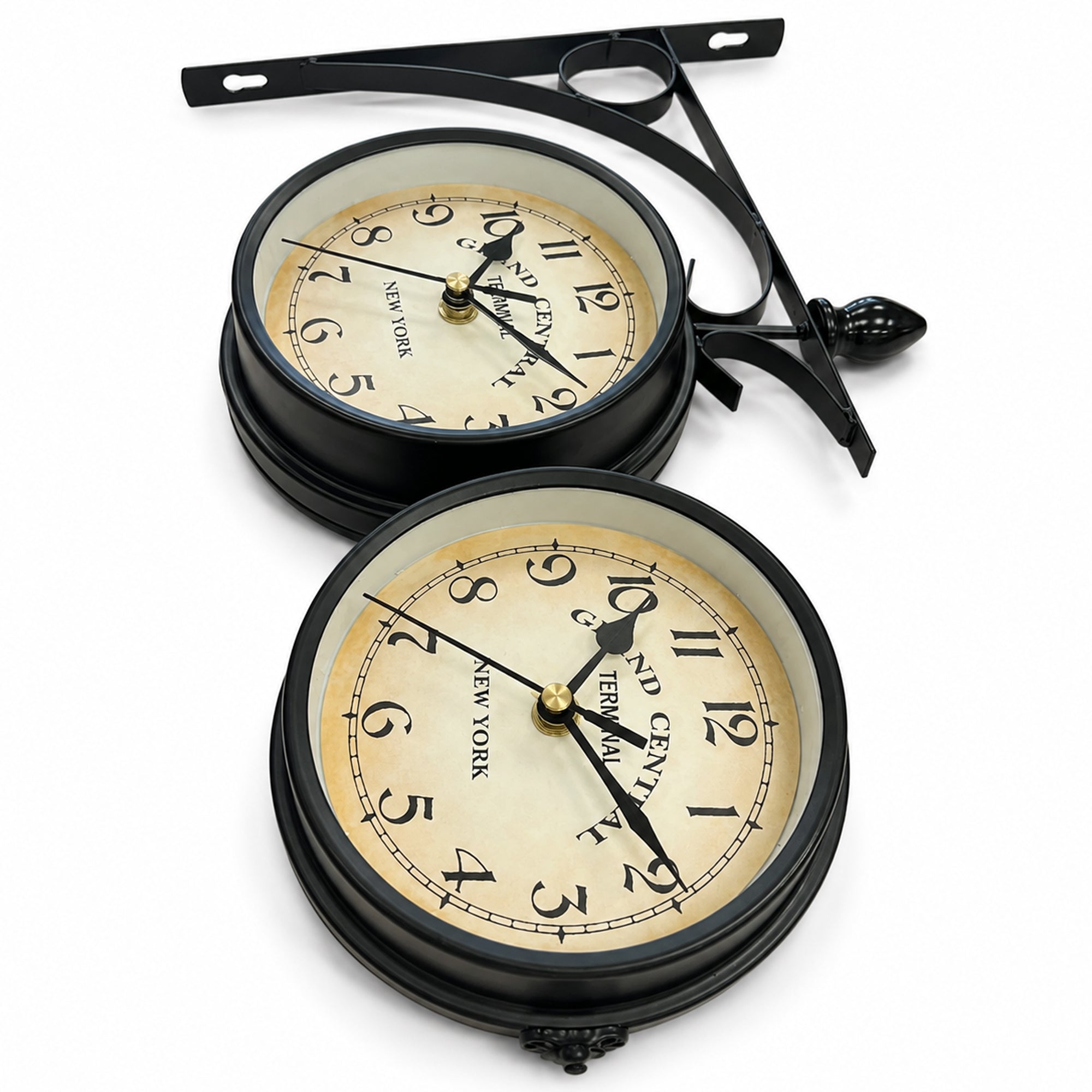 Double Sided Outdoor Station Clock 12cm New York Grand Central Style