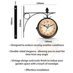 Double Sided Outdoor Station Clock 12cm New York Grand Central Style
