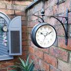 Double Sided Outdoor Station Clock 12cm New York Grand Central Style