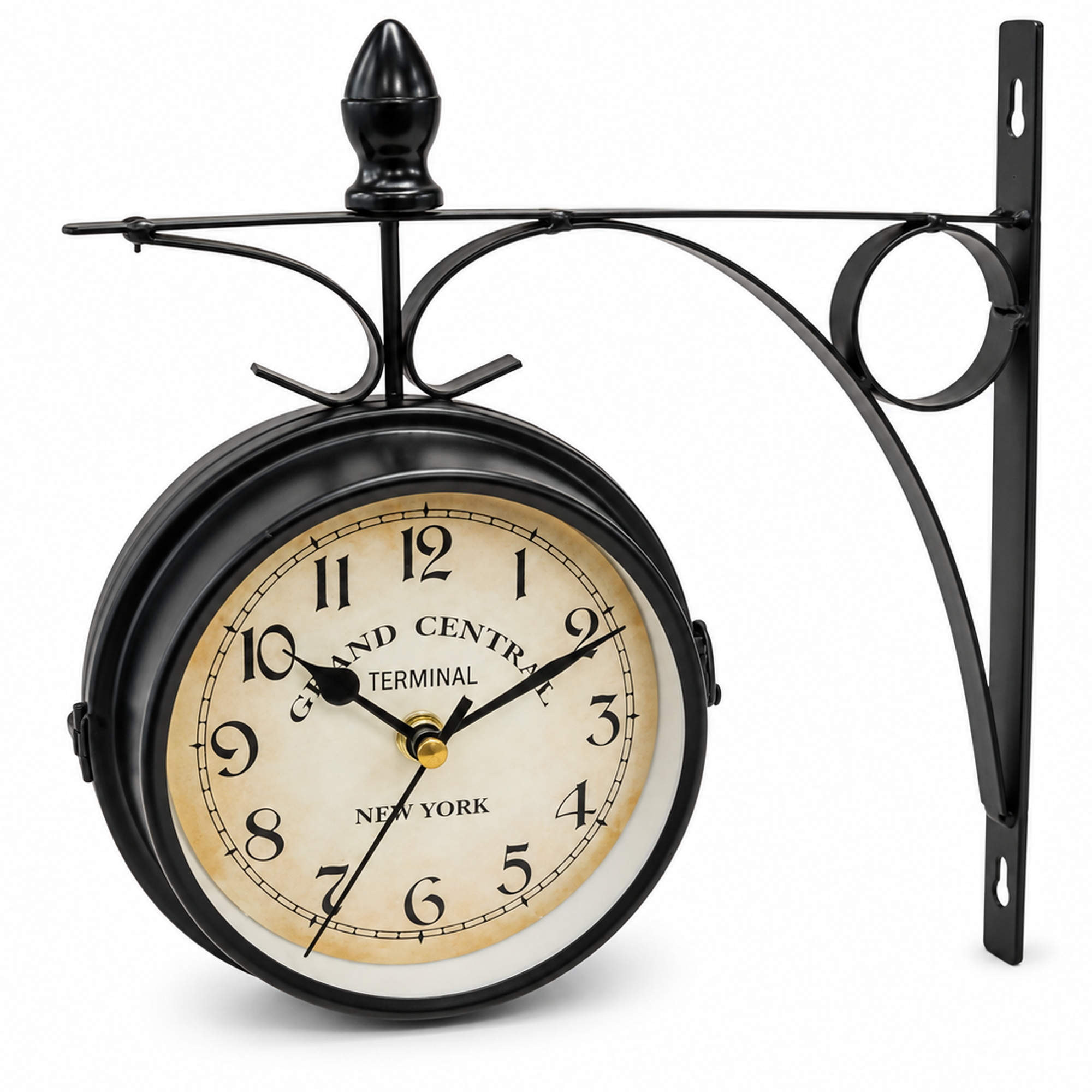 Double Sided Outdoor Station Clock 12cm New York Grand Central Style