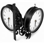 Double Sided Outdoor Station Clock 20cm Rustic Country Farmhouse Style