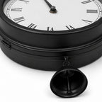 Double Sided Outdoor Station Clock 20cm Rustic Country Farmhouse Style