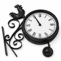 Double Sided Outdoor Station Clock 20cm Rustic Country Farmhouse Style