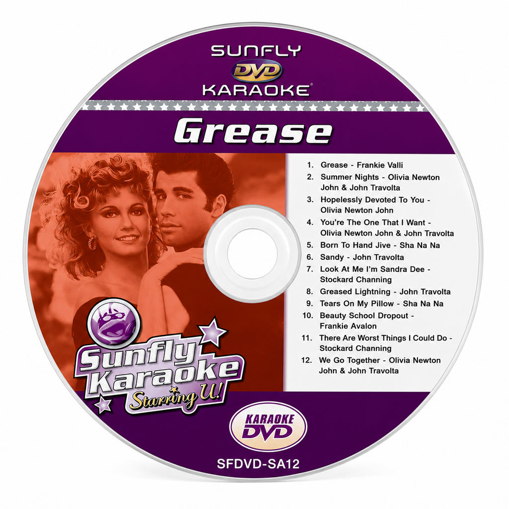Karaoke DVD Grease - Full Video / Blue Options - All Region