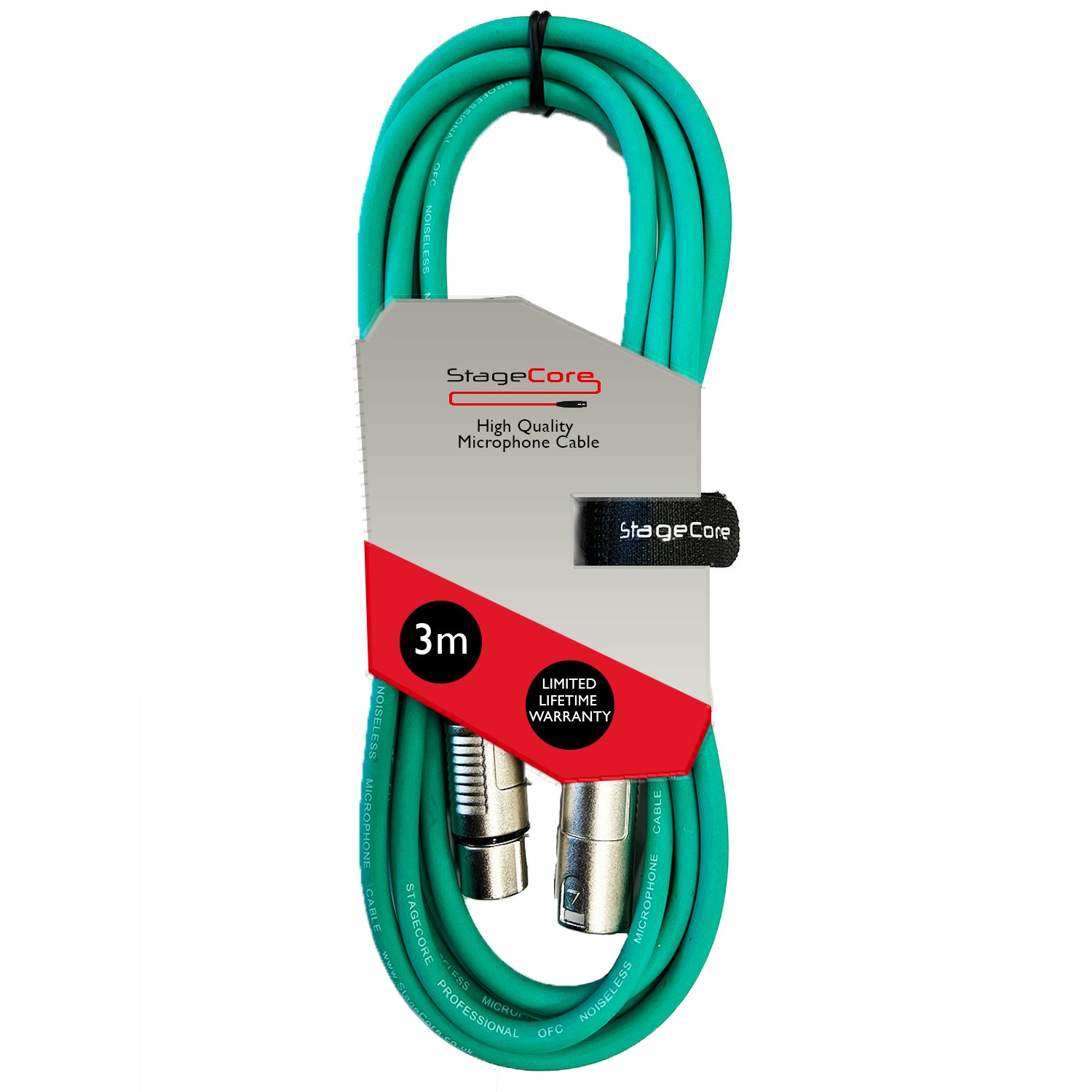3m Pro Quality Audio Signal Cable / Mic Microphone Leads Coloured