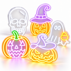 Halloween Neon Light Silhouette USB Decor Pumpkin Ghost Skull