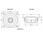 1 Inch Titanium Dome Tweeter Speaker 25w RMS 50w Peak