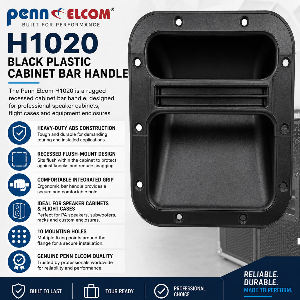 Large Plastic Recessed Cabinet Bar Handles (Pair)