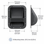 Large Plastic Recessed Cabinet Bar Handles (Pair)