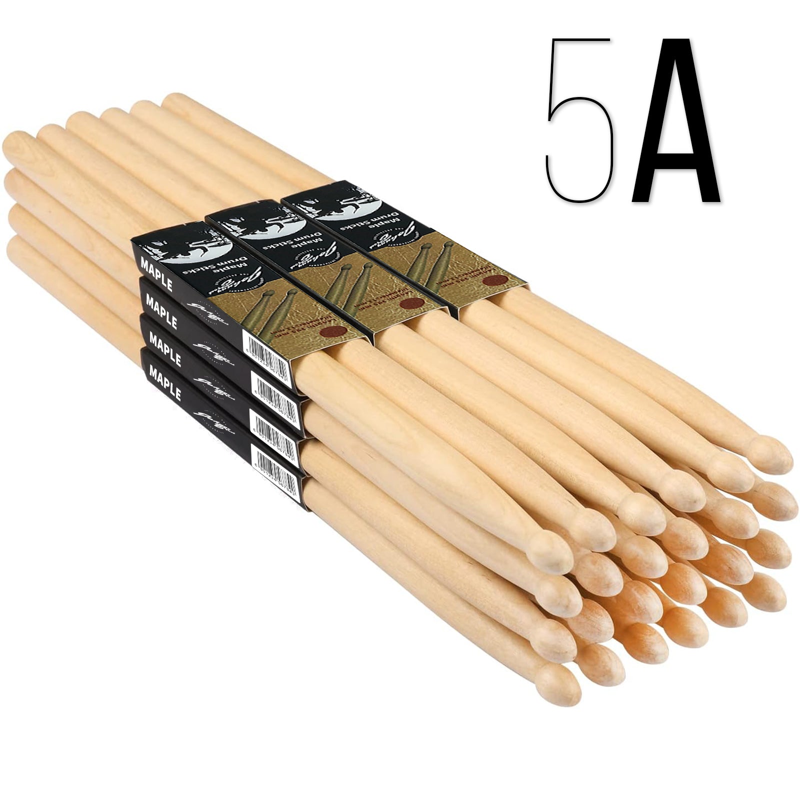 2 Pair Johnny Brook Wooden Drum Sticks Maple