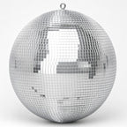 16" Mirror Ball Kit with White Stand, Curved Motor Bracket inc Pinspot