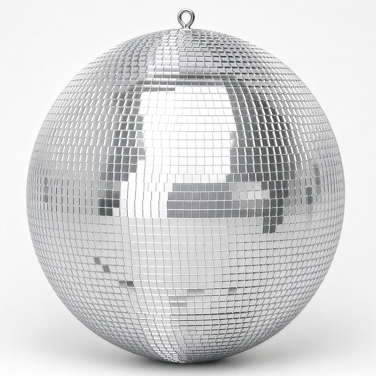 16" Mirror Ball Kit with White Stand, Curved Motor Bracket inc Pinspot