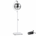 16" Mirror Ball Kit with White Stand, Curved Motor Bracket inc Pinspot
