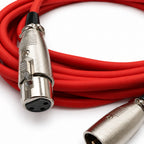 6M XLR Female To Male XLRF-XLRM OFC Lead RED