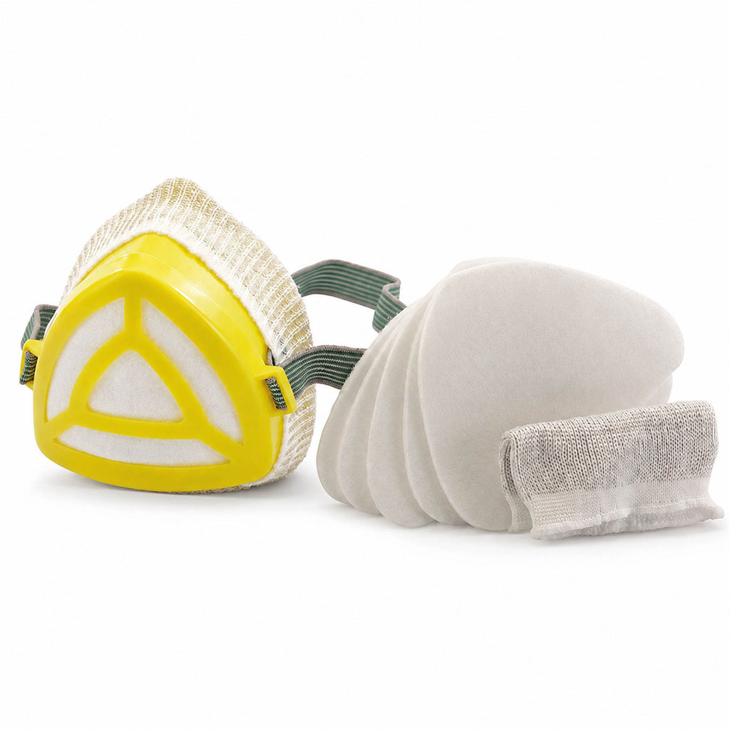Pair of Draper Dust Mask Sets with Five Filters and Face Cloth