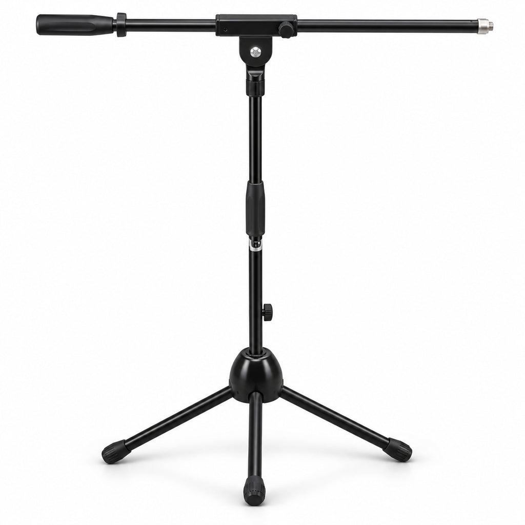 Pair of Low Level Microphone Stands with Boom Arms