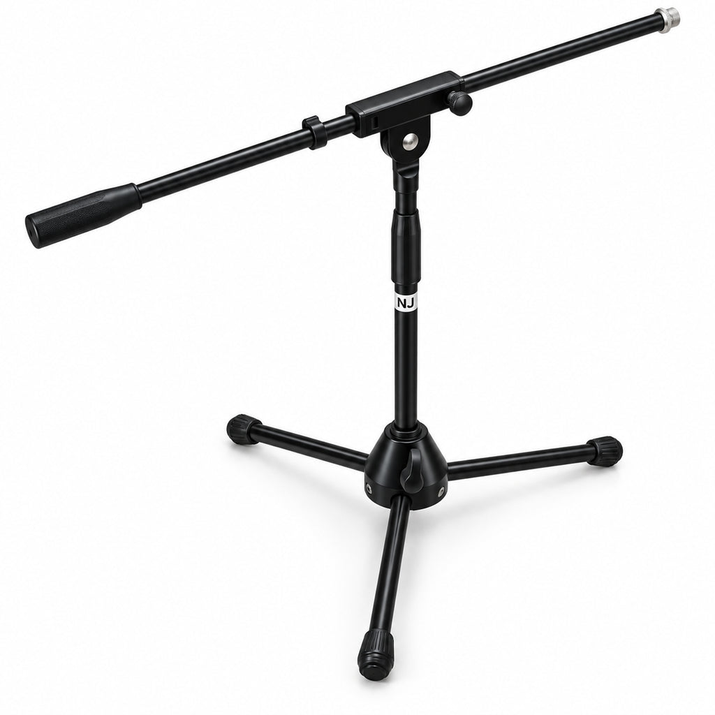 Pair of Low Level Microphone Stands with Boom Arms