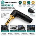 NTP3RC-B 3.5mm Stereo TRS Jack Plug Gold Contacts