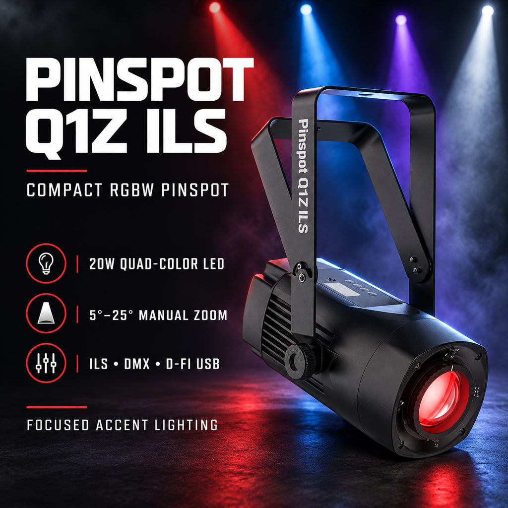 Pinspot Q1Z ILS RGBW LED Zoom Pinspot (Graded)
